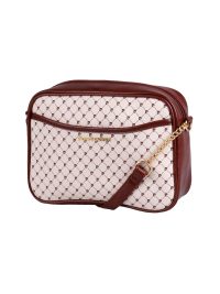 Pierre Cardin PC Logo E/W Chain Crossbody Cream Brown