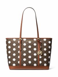 Michael Kors Jet Set Large Polka Dot Signature Logo Tote Bag Luggage