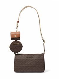 Michael Kors Jet Set Logo Crossbody Bag (with CASE for Apple Airpods Pro®) Brown