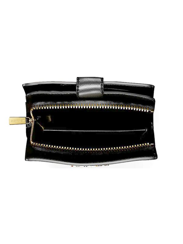 Michael Kors Jet Set Medium Two-Tone Logo Wallet Black Multi