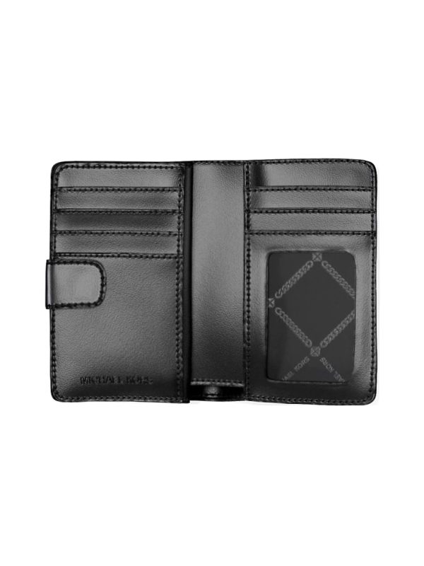 Michael Kors Jet Set Medium Two-Tone Logo Wallet Black Multi