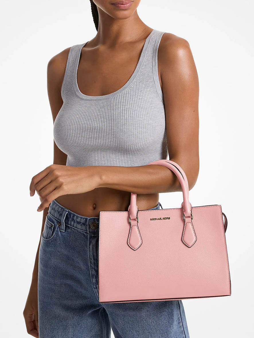 Michael Kors Sheila Medium Satchel Powder Blush