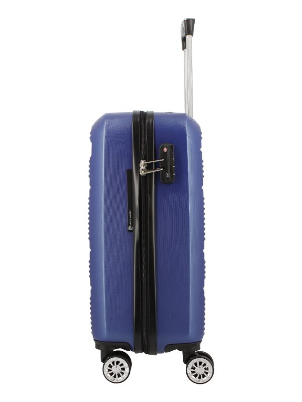 Pierre Cardin Gaspar ABS Hard Case Luggage Bag Blue Black