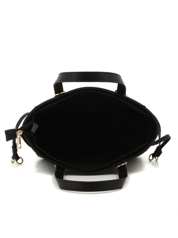 Pierre Cardin Maxine Textured Satchel Black