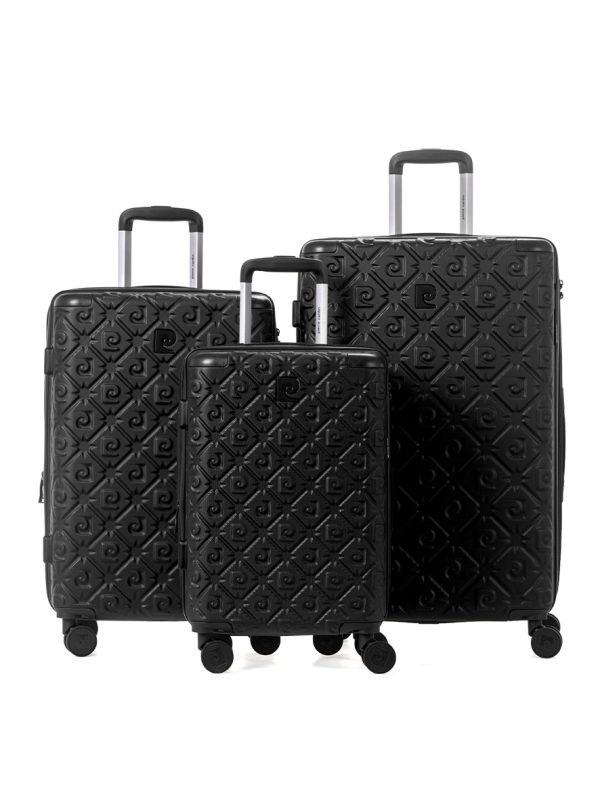 Pierre Cardin Tauri ABS Hard Case Luggage Bag Black