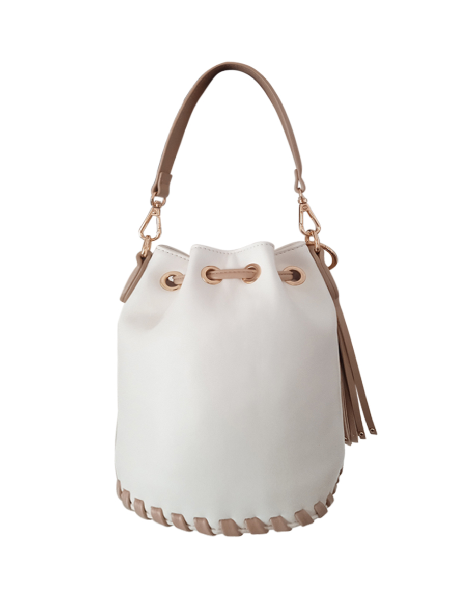 Sissy Boy Bling Bucket Bag Cream Beige