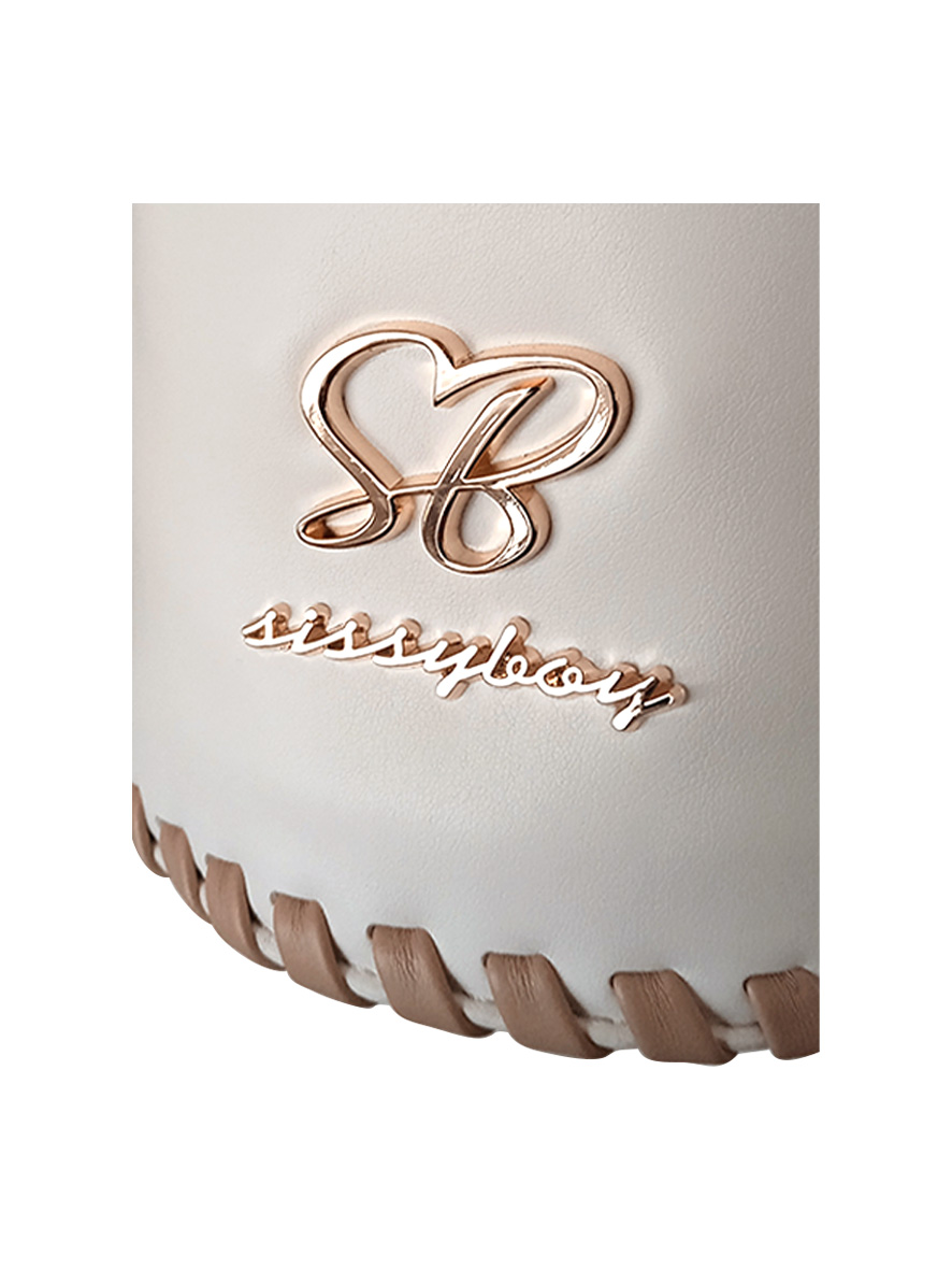 Sissy Boy Bling Bucket Bag Cream Beige