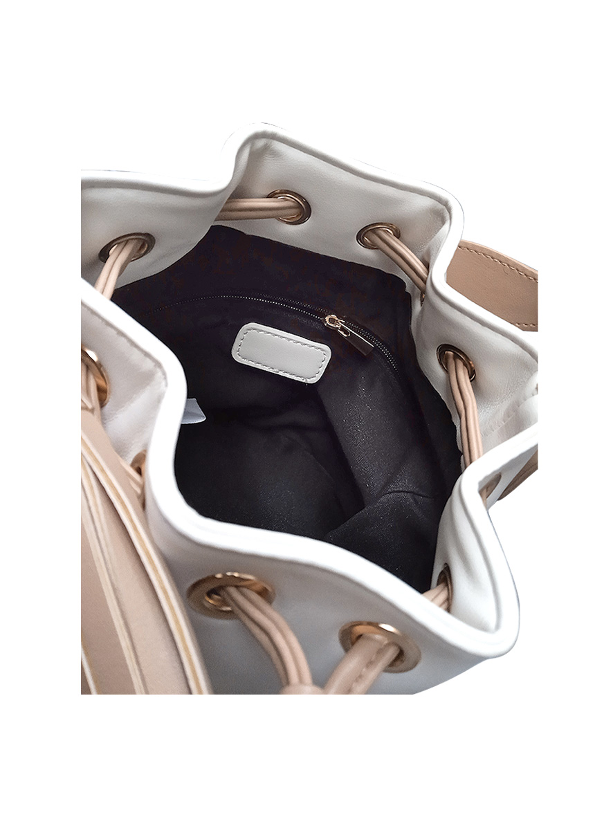 Sissy Boy Bling Bucket Bag Cream Beige
