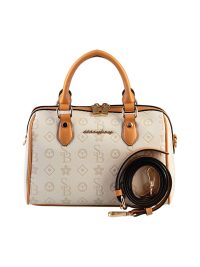 Sissy Boy Bowler Embossed Bag Cream