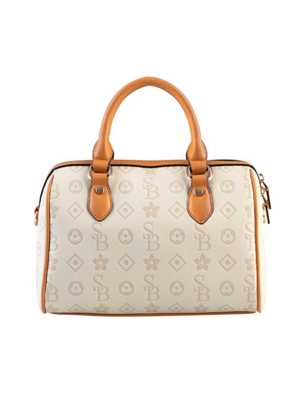 Sissy Boy Bowler Embossed Bag Cream