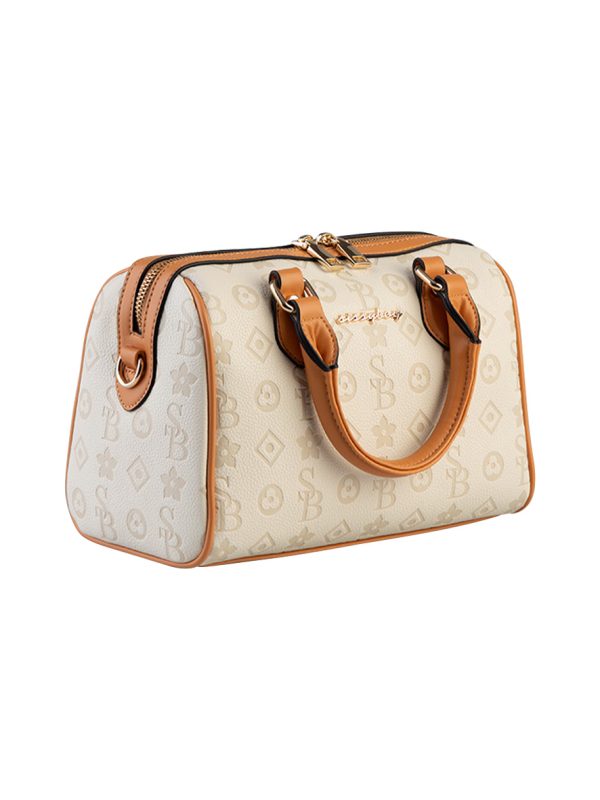 Sissy Boy Bowler Embossed Bag Cream