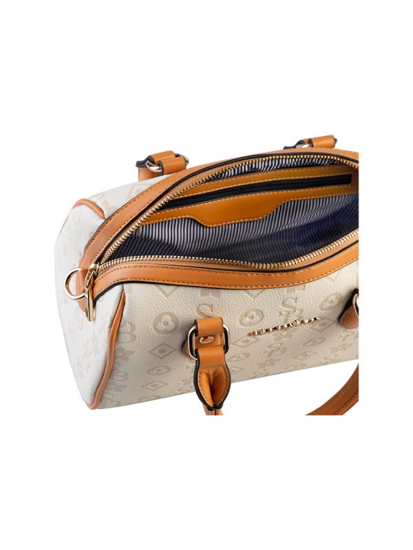 Sissy Boy Bowler Embossed Bag Cream