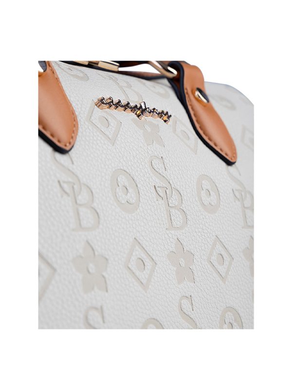 Sissy Boy Bowler Embossed Bag Cream