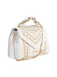 Sissy Boy Janey with Stud and Chain Bag Cream