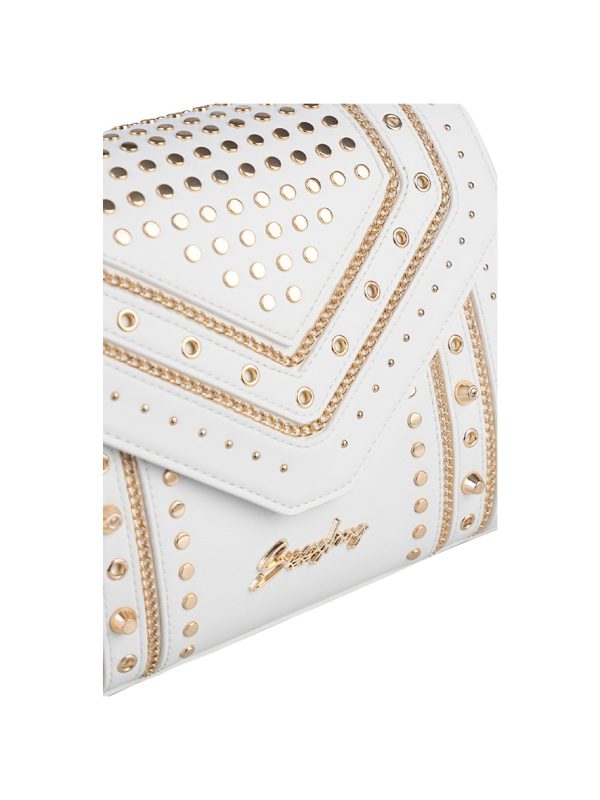 Sissy Boy Janey with Stud and Chain Bag Cream