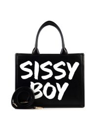 Sissy Boy Shopper with Bold Logo Print Black