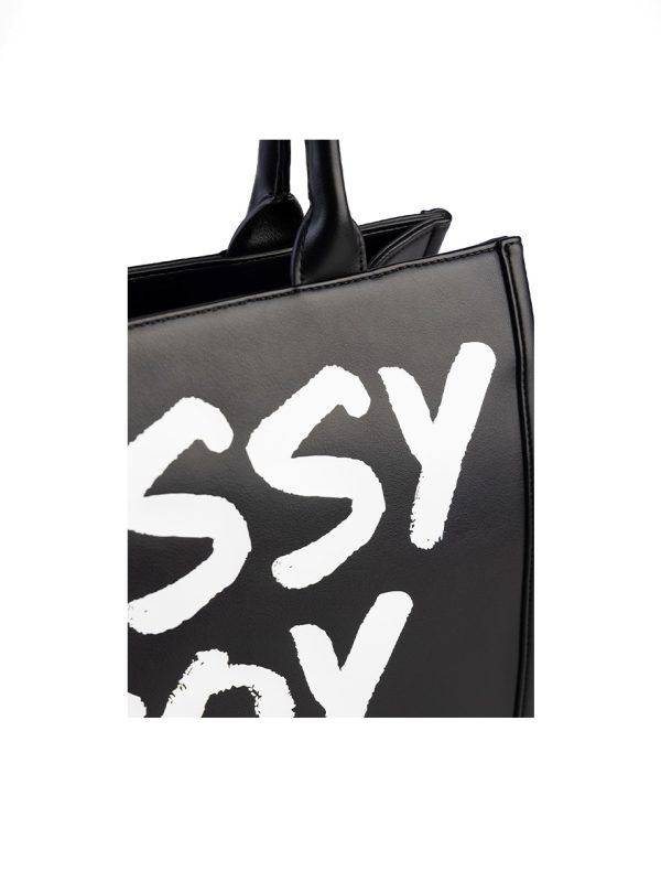 Sissy Boy Shopper with Bold Logo Print Black
