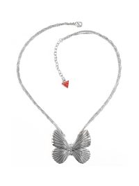 Guess Butterfly Necklace Silver