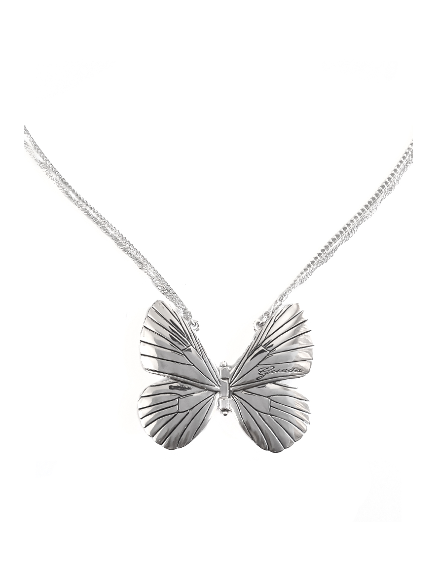 Guess Butterfly Necklace Silver