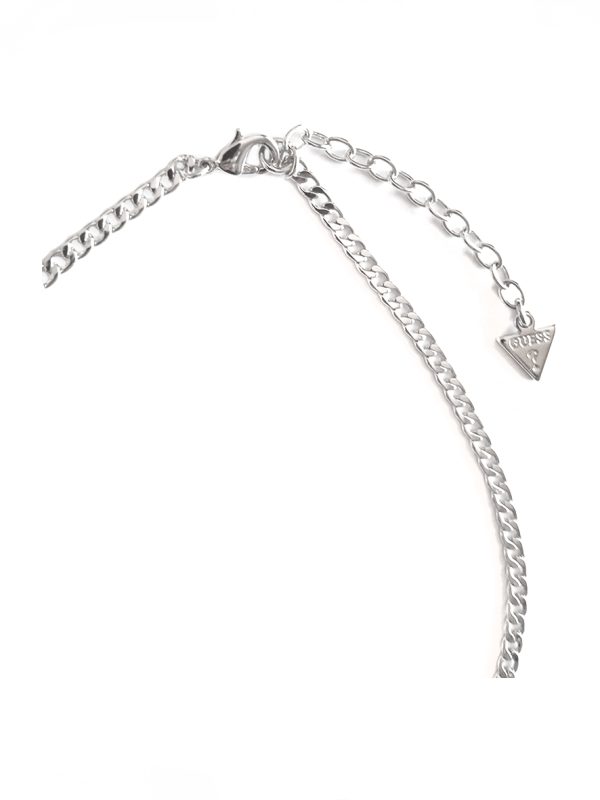 Guess You And Me Double Heart Necklace Silver Rose Gold