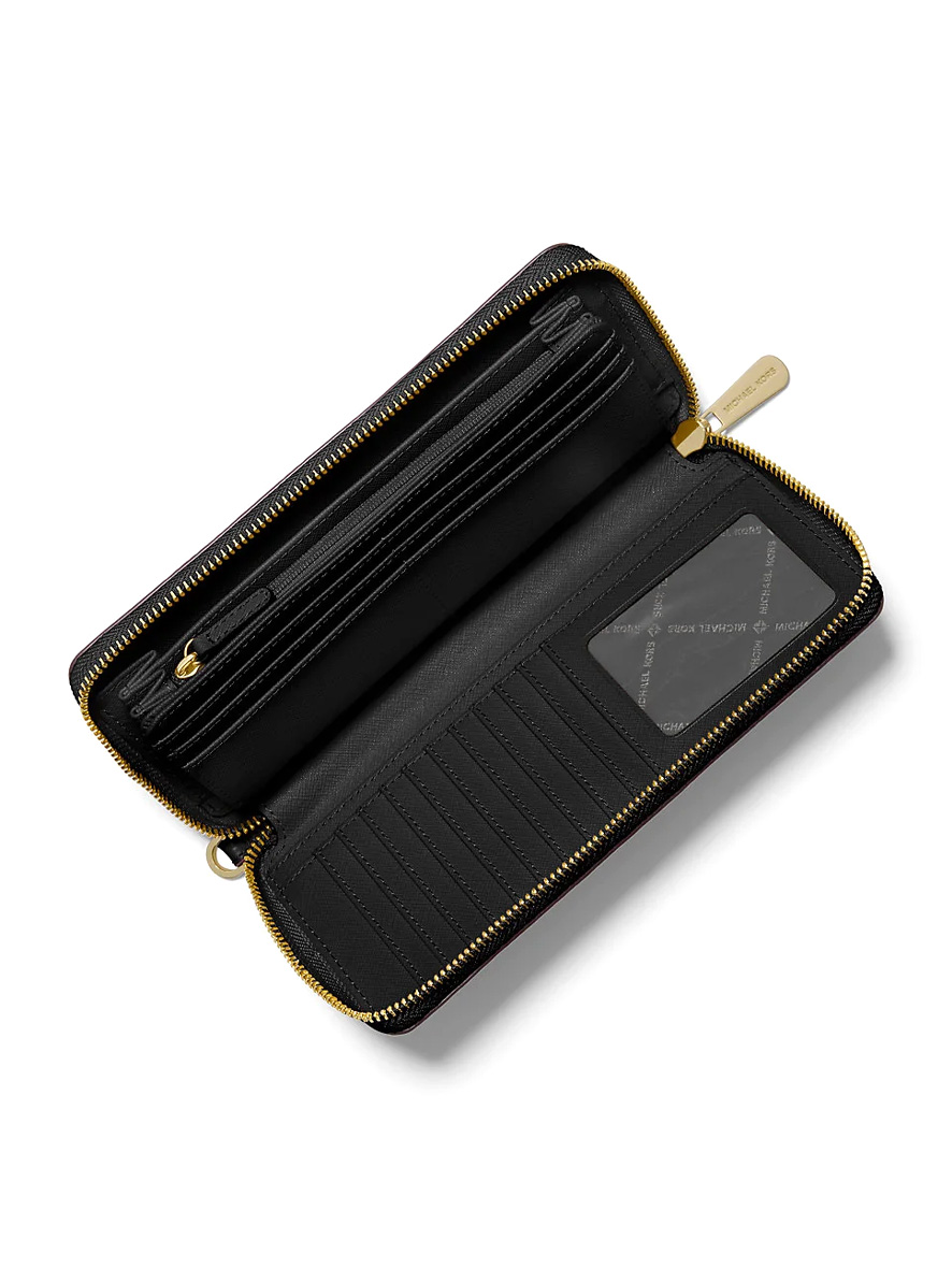 Michael Kors Jet Set Large Continental Travel Wallet Black