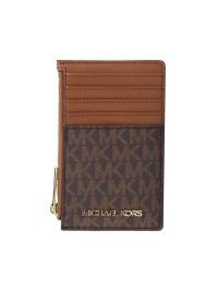 Michael Kors Jet Set Travel Medium Logo Card Case Brown