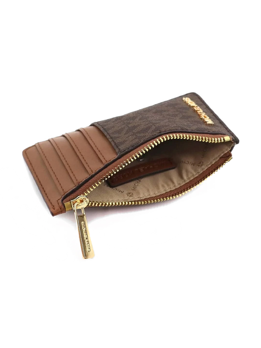 Michael Kors Jet Set Travel Medium Logo Card Case Brown