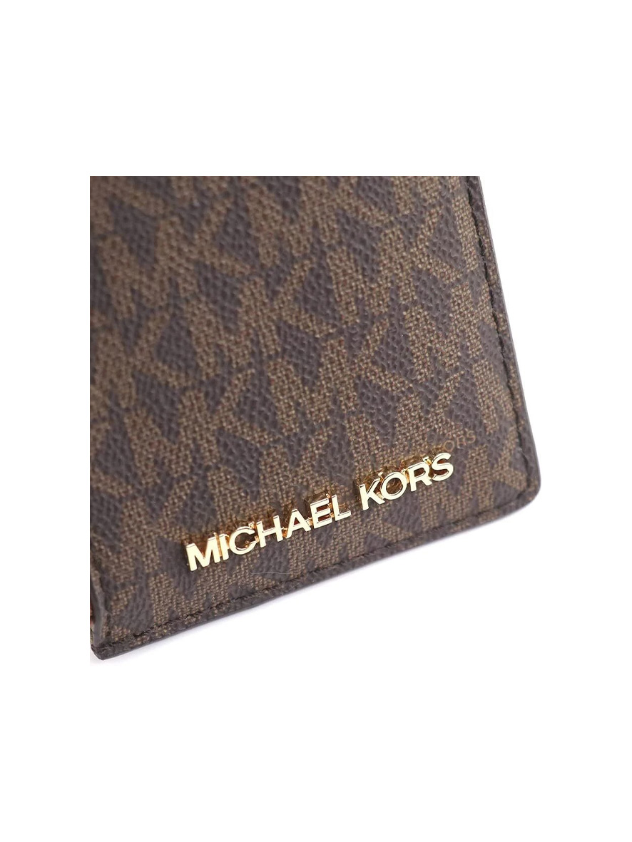 Michael Kors Jet Set Travel Medium Logo Card Case Brown
