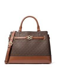 Michael Kors Reed Large Signature Logo Satchel Brown