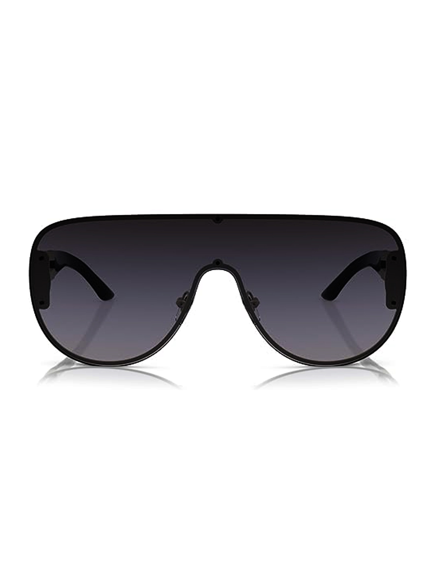 Versace Woman's Sunglasses Pale Gold Grey Frame Gradient Dark Blue Lens