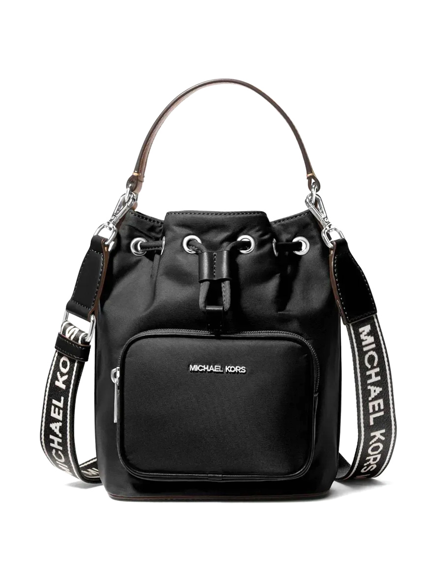 Michael Kors Khai Small Nylon Bucket Bag Black
