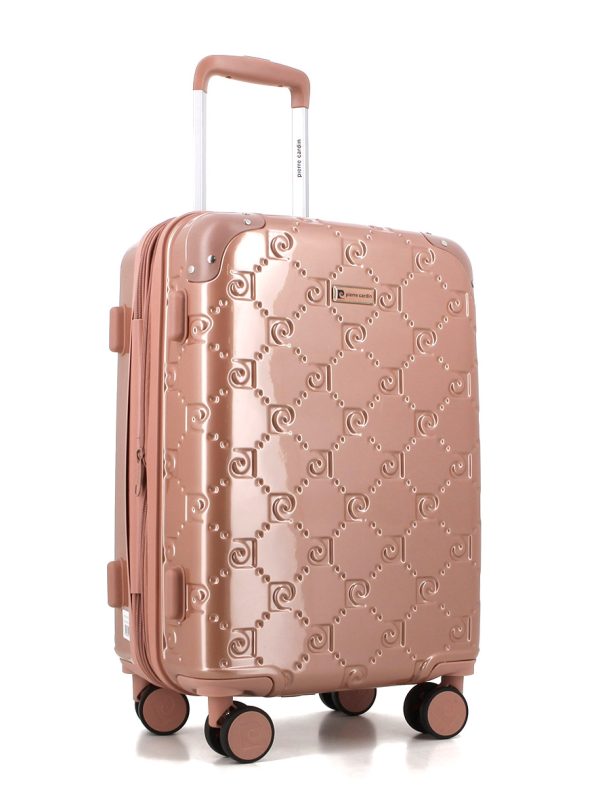 Pierre Cardin Orion Hard Case Luggage Bag Rose Gold