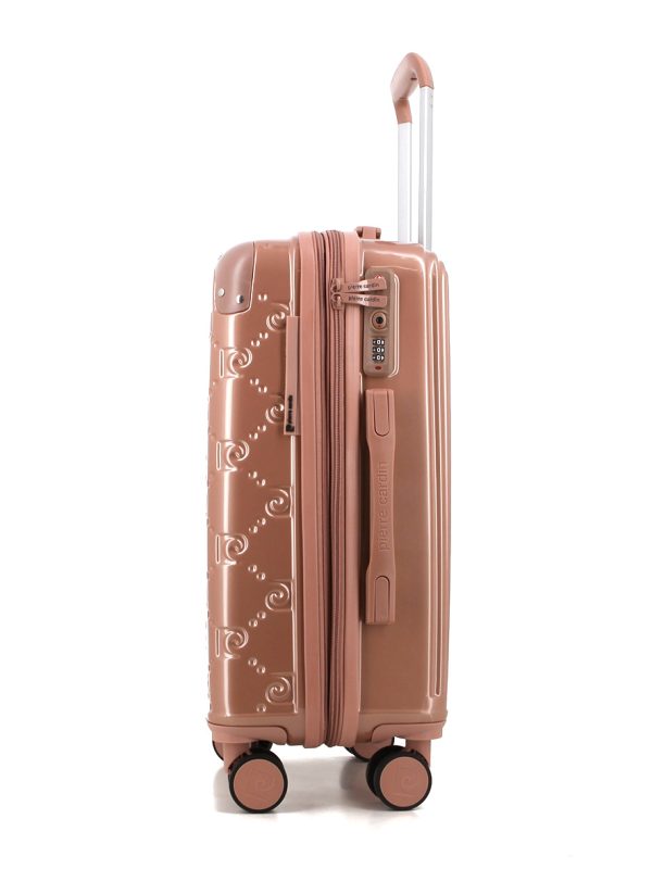 Pierre Cardin Orion Hard Case Luggage Bag Rose Gold