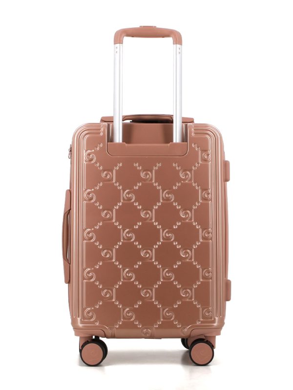Pierre Cardin Orion Hard Case Luggage Bag Rose Gold