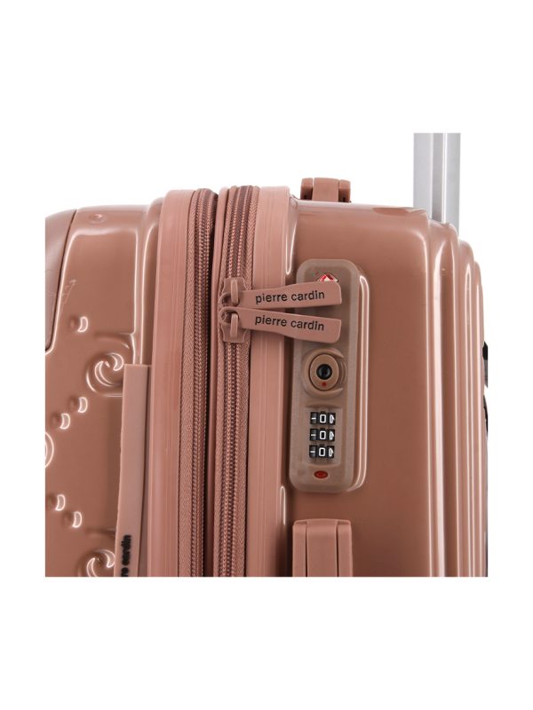 Pierre Cardin Orion Hard Case Luggage Bag Rose Gold