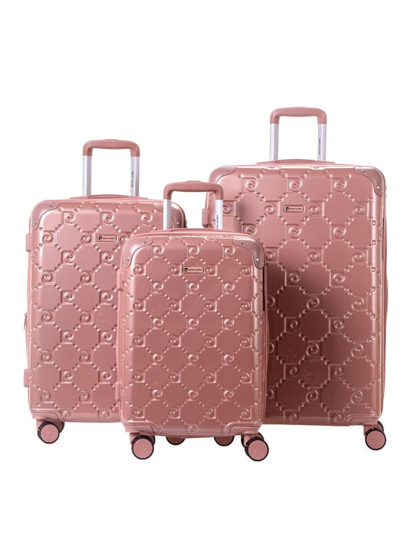 Pierre Cardin Orion Hard Case Luggage Bag Rose Gold