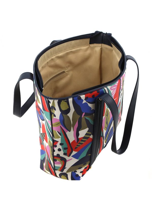 Pierre Cardin Zahara Printed Tote Bag Navy Print