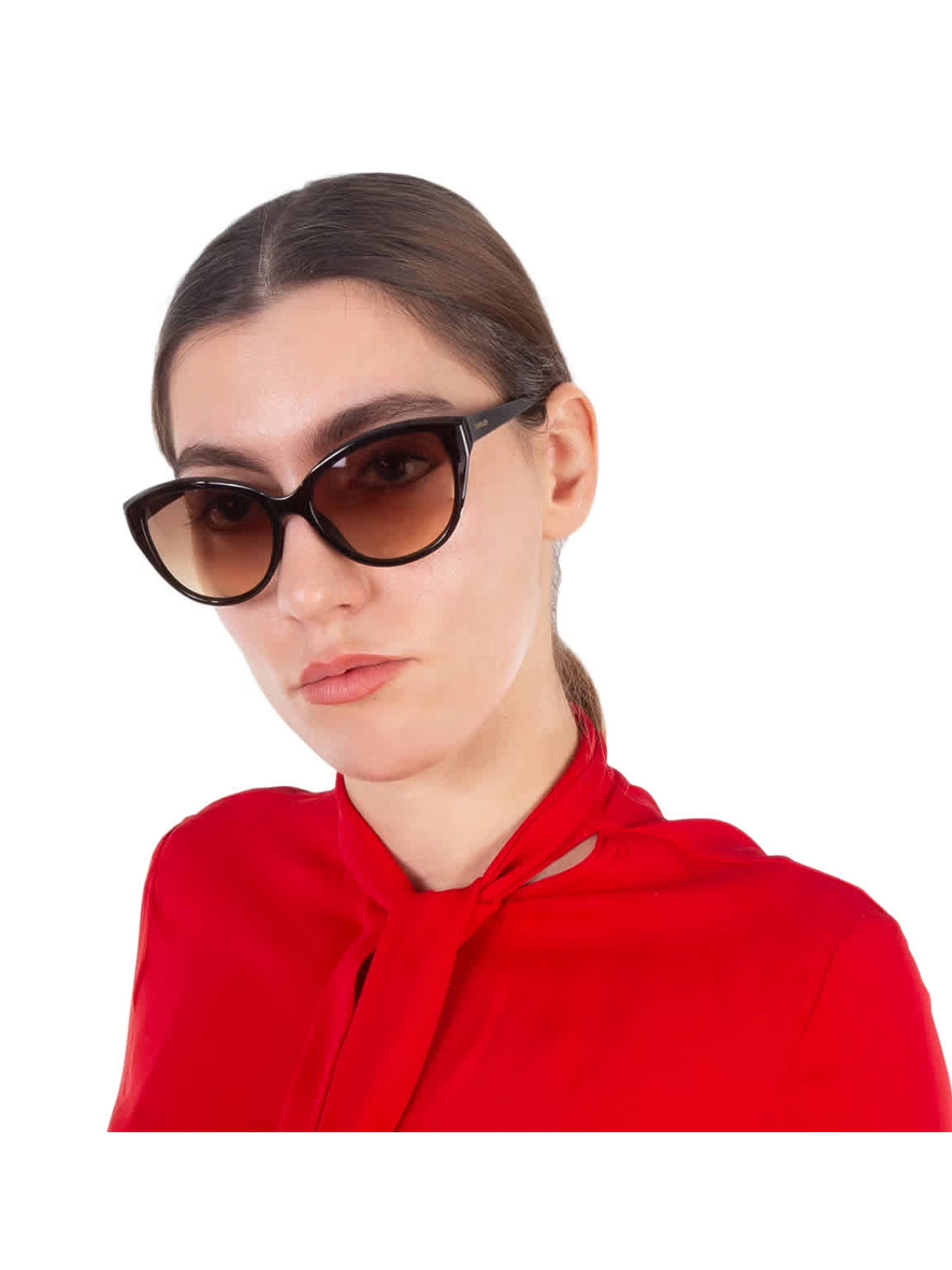 Calvin Klein Women's Cat-Eye Sunglasses Crystal Brown