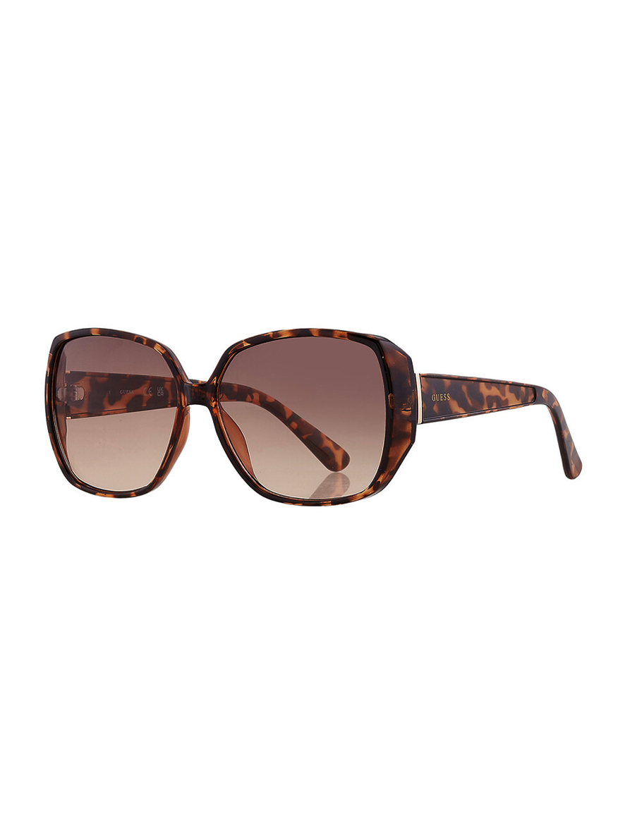 Guess Women's Butterfly Shaped Sunglasses Tortoise Shell Frame Brown Gradient Lens