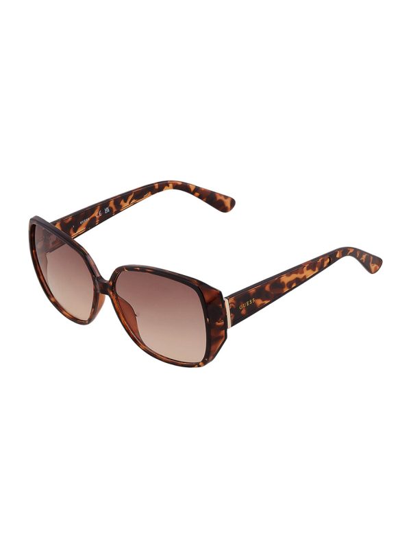 Guess Women's Butterfly Shaped Sunglasses Tortoise Shell Frame Brown Gradient Lens