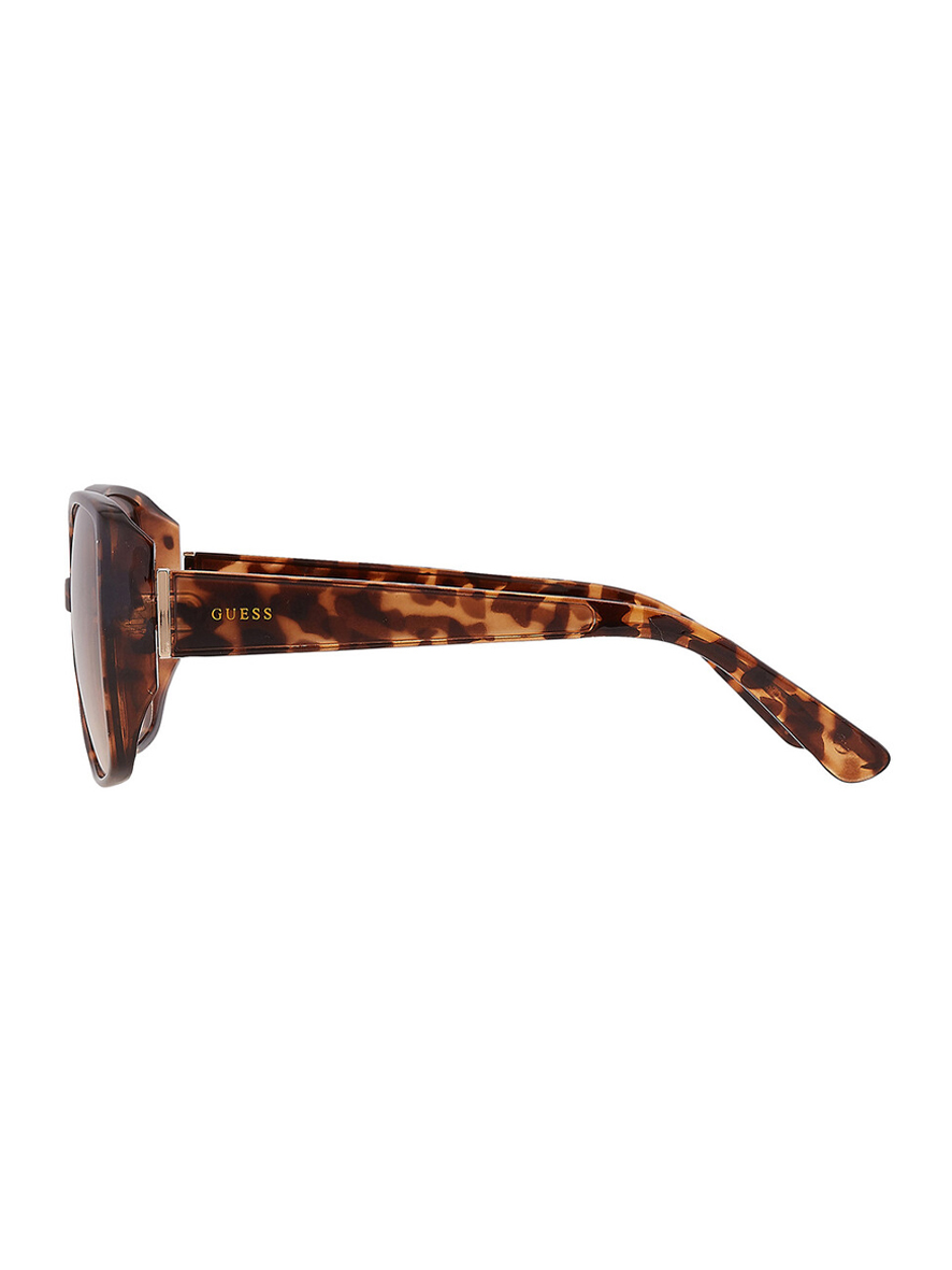 Guess Women's Butterfly Shaped Sunglasses Tortoise Shell Frame Brown Gradient Lens