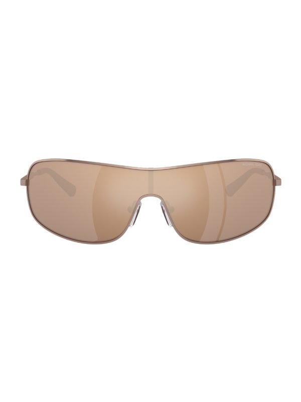 Michael Kors Aix Women's Sunglasses Mink Frame Gold Mirror Lens