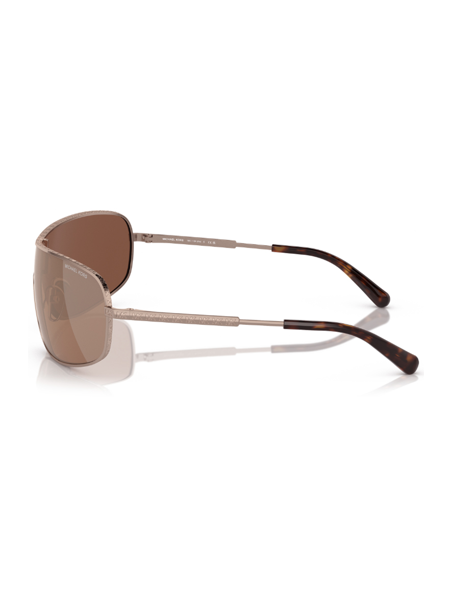 Michael Kors Aix Women's Sunglasses Mink Frame Gold Mirror Lens