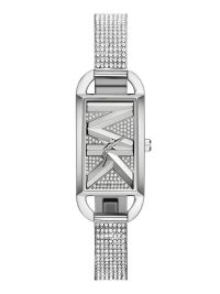 Michael Kors MK Empire Women's Silver Stainless Steel Paved Strap Watch