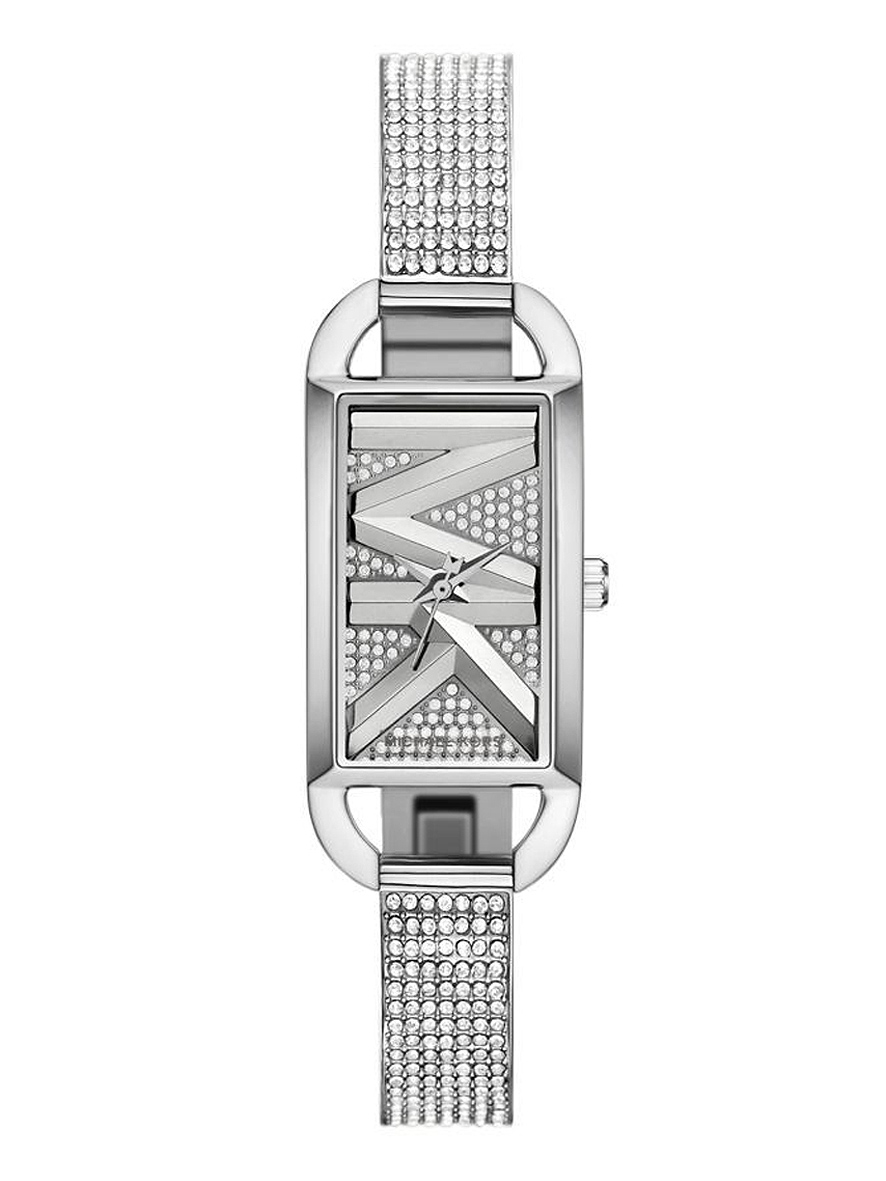 Michael Kors MK Empire Women's Silver Stainless Steel Paved Strap Watch