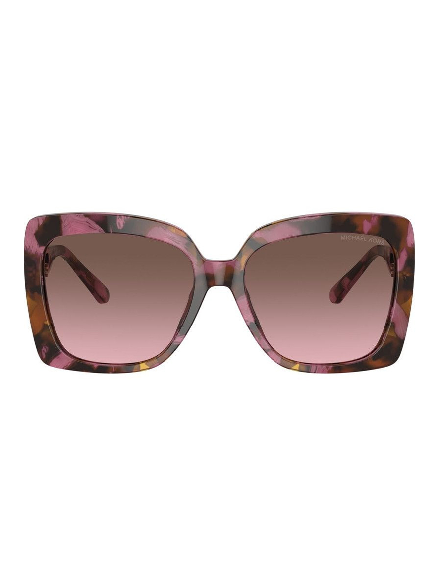Michael Kors Nice Sunglasses Plum Graphic Tortoise Cordovan Gradient Lens