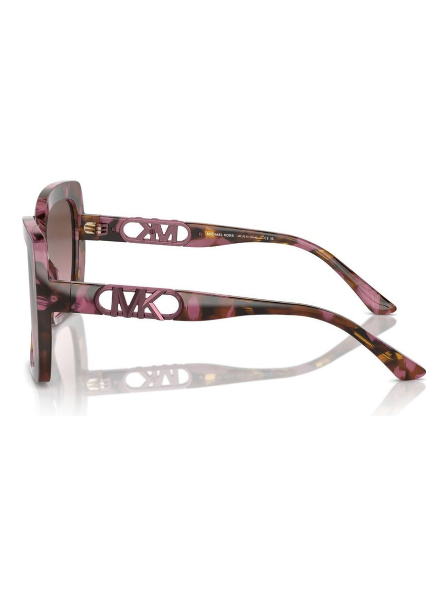 Michael Kors Nice Sunglasses Plum Graphic Tortoise Cordovan Gradient Lens