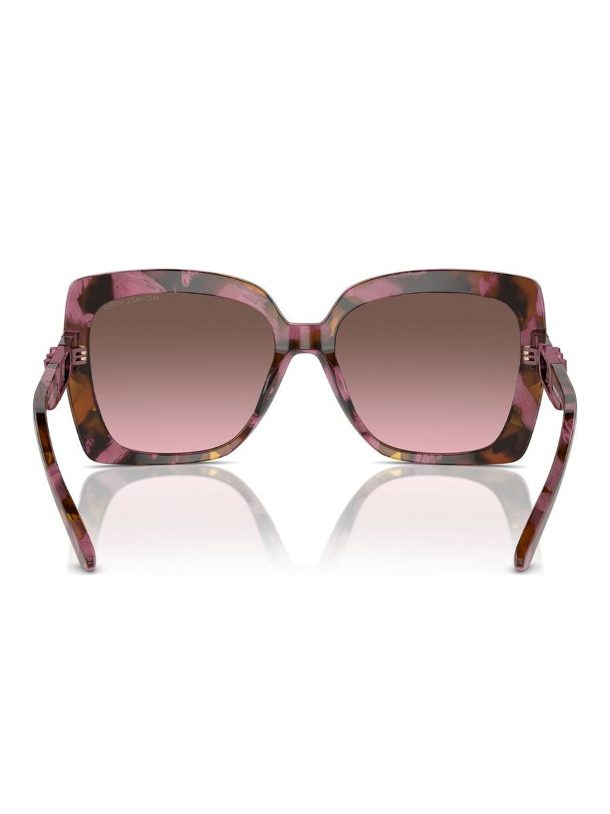 Michael Kors Nice Sunglasses Plum Graphic Tortoise Cordovan Gradient Lens