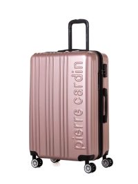 Pierre Cardin Belmont ABS 24' Hard Case Luggage Bag Rose Gold Black