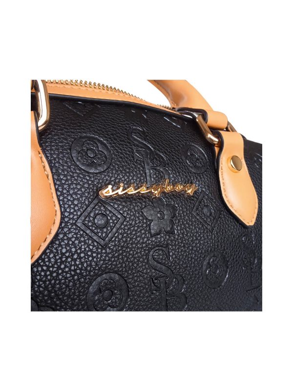 Sissy Boy Bowler Embossed Bag Black